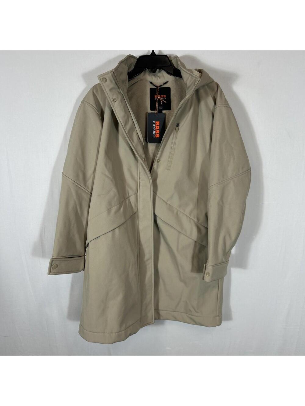 $159 Bass Outdoor Unisex Stadium Parka Jacket In Cream NWT Size S